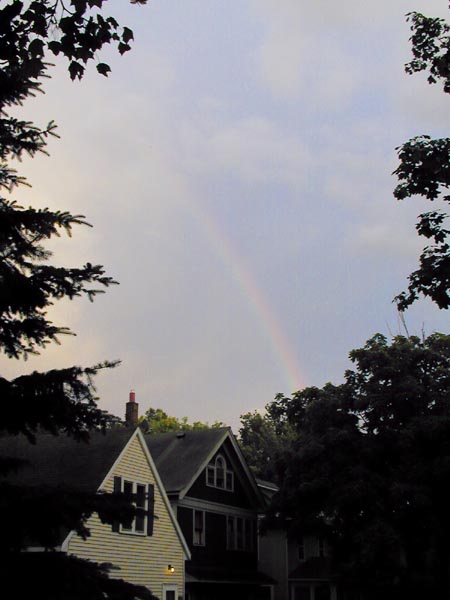 Rainbow, looking South East from the front yard 