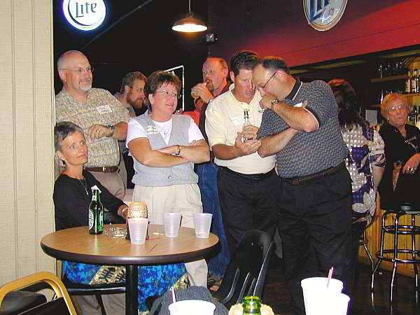 Claudia Henderson Moberg, Mike Moberg, Rick Viken, Mary Schad Broderson, Darrell Polzin, ?, Steve Broderson 