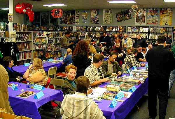 Autographing at Dreamhaven