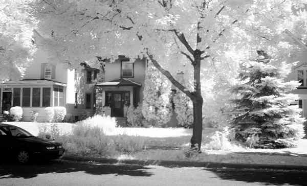 Front of house in the infrared