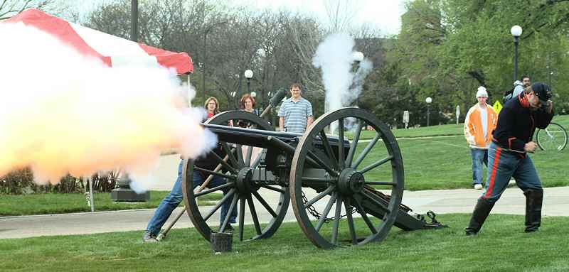 The original cannon firing