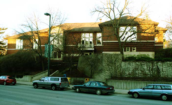 The Public Library across Division Street