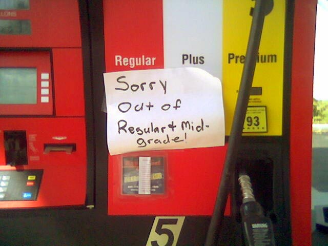 Gas shortage?