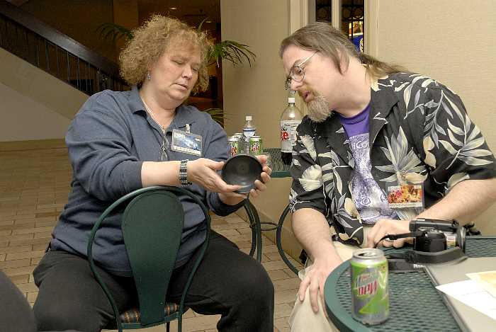 Mitch and Cass examine Singer bowls