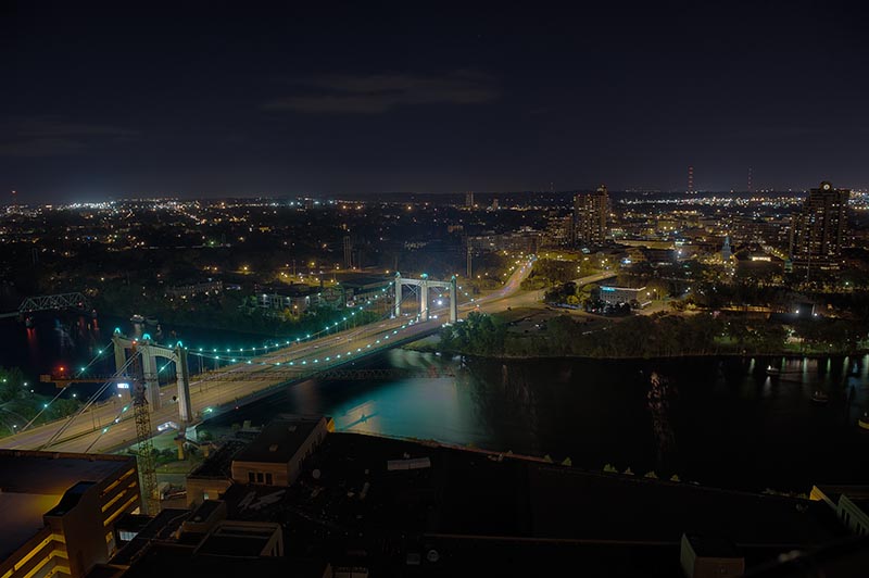 Hennepin Ave. Bridge over the Mississippi River at night