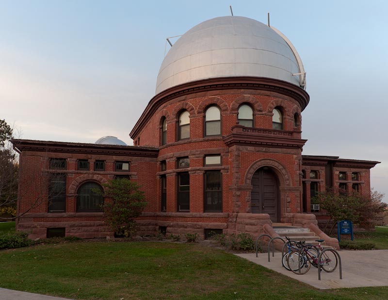 Goodsell Observatory at sunset