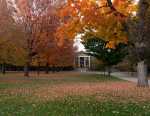 Laird Hall, with fall foliage